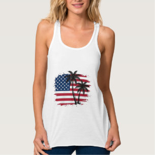 Regata Arte vetorial de palmeira bandeira americana patri