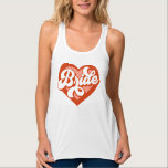 Regata Bachelorette de Nome Personalizado de Noiva de Cor<br><div class="desc">Retro Heart Babe Bride Nome Personalizado Bachelorette Topo</div>
