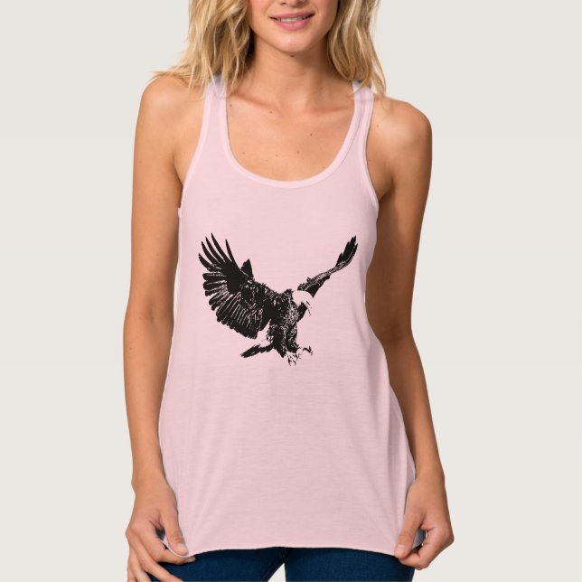 Regata Bald Eagle Silhouette Pop Art (Frente)
