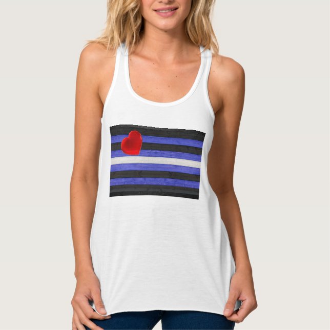 Regata Bandeira do orgulho de couro de SlipperyJoe azul r (Frente)