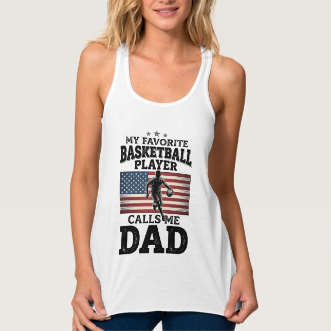 Regata Basketball Dad Patriotic Vintage Engraving T-Shirt (Frente)