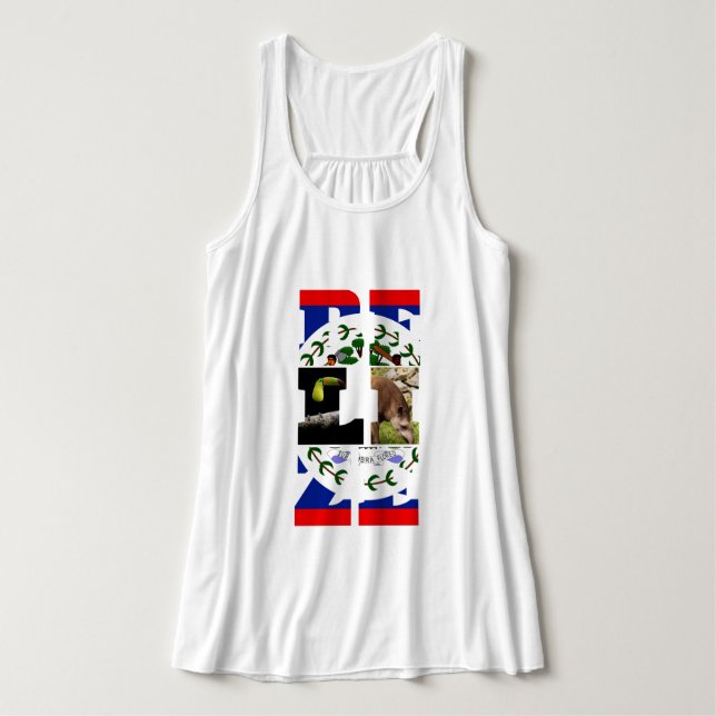 Regata Belize Flag, Tapir & Toucan Bird (Frente do Design)
