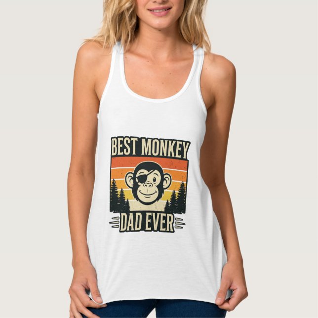 Regata Best Monkey Dad Ever Vintage Monkey Father Shirt_1 (Frente)