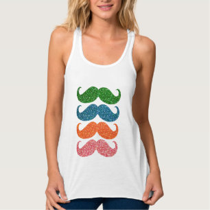 Regata Bigode Colorido com Glitter #3