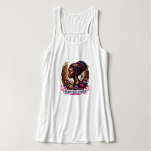 Regata Black Girls Read Tanque de Racerback das Mulhere