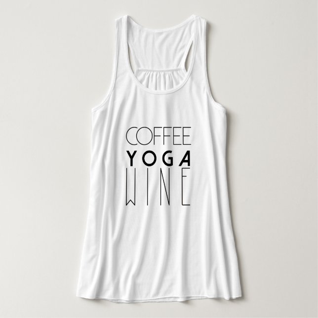 Regata Café Yoga Wine | Tipografia Chic (Frente do Design)