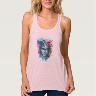 Regata Camisa-T com face aquosa