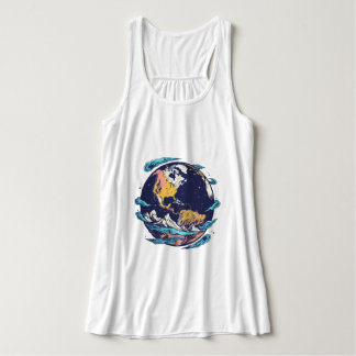 Regata Camisa-T Gráfica Terrestre e Oceânica