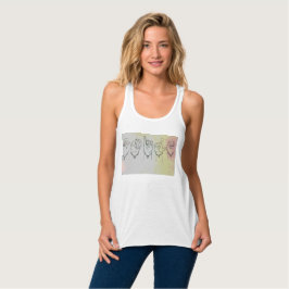 Regata Camisola de alças do "sorriso" do linguagem