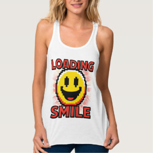 Regata Carregando Smile – Rosto Sorridente Retro Pixel Ar
