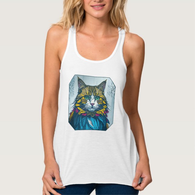 Regata Cat That Ate The Canary Feathers | Wearable Art (Frente)