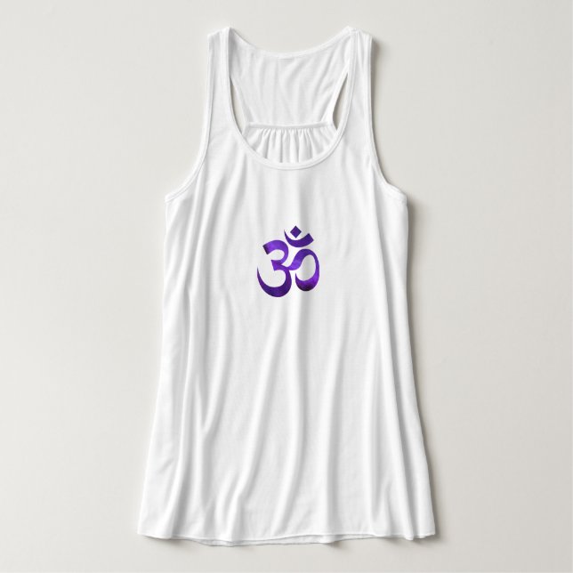 Regata Céu Roxo Bella+Canvas Yoga Tank Topo (Frente do Design)