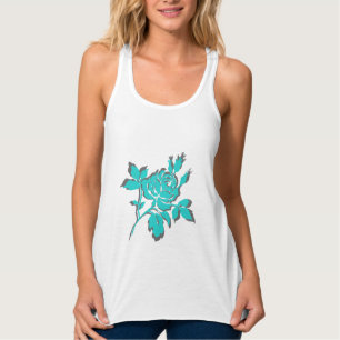 Regata CINZAS ROSE-_Woman's-Tank de TURQUOISE-&