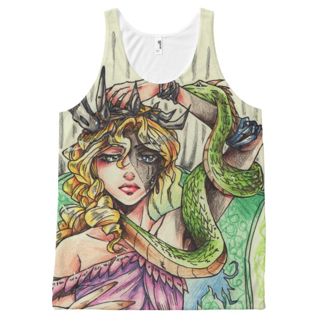 Regata Com Estampa Completa Persefone por todo o lado na camisa do impressão (Frente)