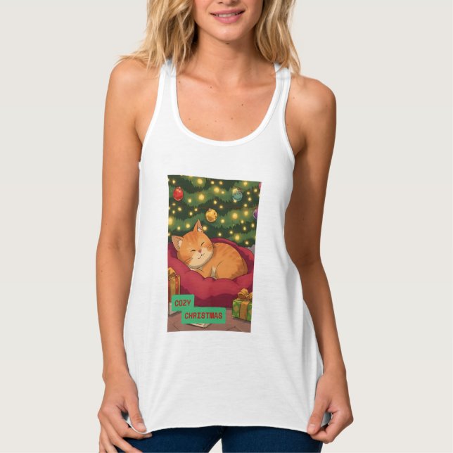 Regata Cozy Christmas with an Orange Cat (Frente)