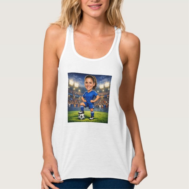 Regata Custom Photo-Face Soccer/Football Star Caricature (Frente)