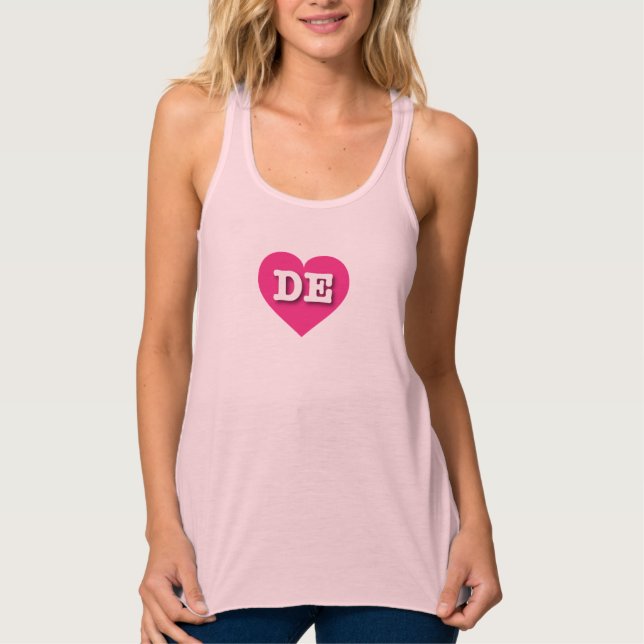 Regata Delaware Hot Pink Heart - Eu amo DE (Frente)