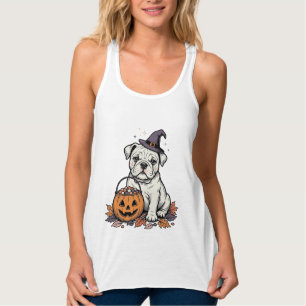 Regata Desenho de abóbora de bulldog de Halloween gravado