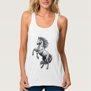 Regata Desenho Vetorial de Cavalo Empinado com Gravação A