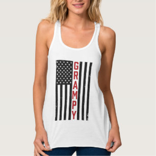 Regata Desenho Vintage Patriótico da Bandeira Americana d
