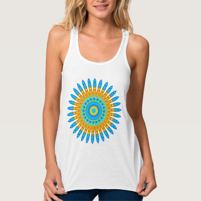 Regata Design- 68567, de cor azul geométrica (Frente)