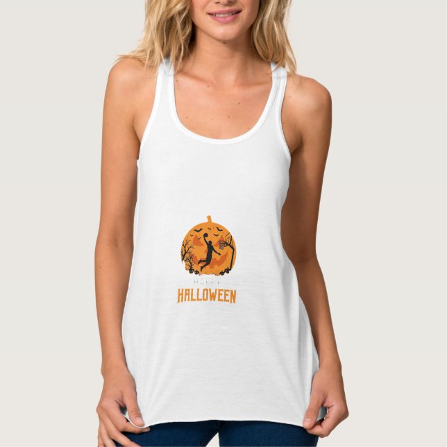 Regata Design de Abóbora de Basquete no Halloween_1 (Frente)