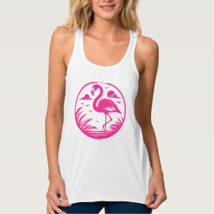 Regata Design de Círculo de Verão Flamingo Rosa-68730