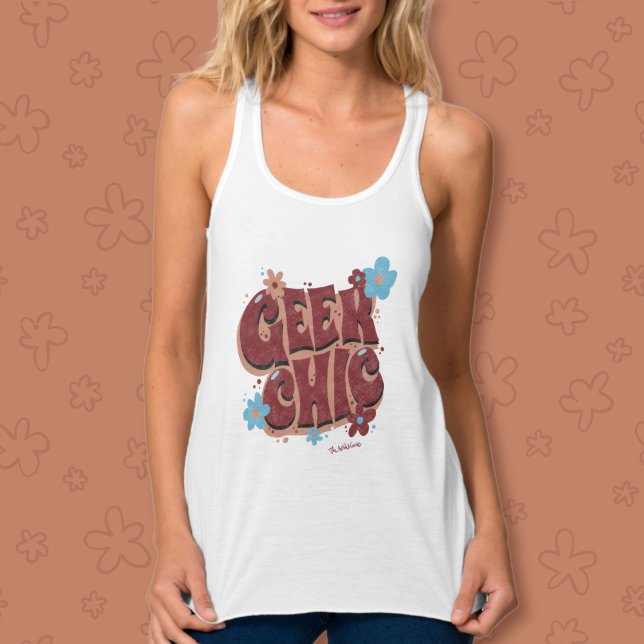 Regata Design Floral de Texto com Letras à Mão Geek Chic (Criador carregado)