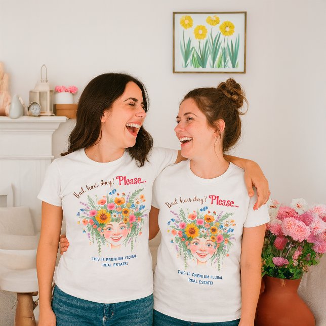 Regata Dia de Cabelo Mau Engraçado Engraçado Imobiliário  (Criador carregado)