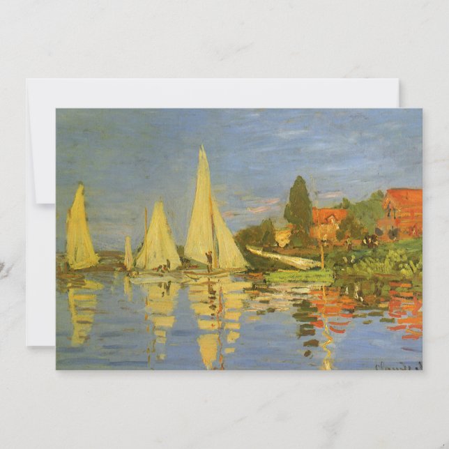 Regata em Argenteuil por Claude Monet (Frente)