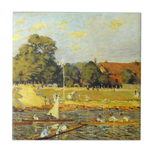 Regata em Hampton Court Alfred Sisley Poster