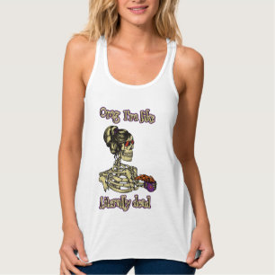 Regata Engraçado Bebendo de esqueleto Eu sou literalmente