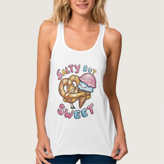 Regata Engraçado salgado, doce arte verão (Frente)