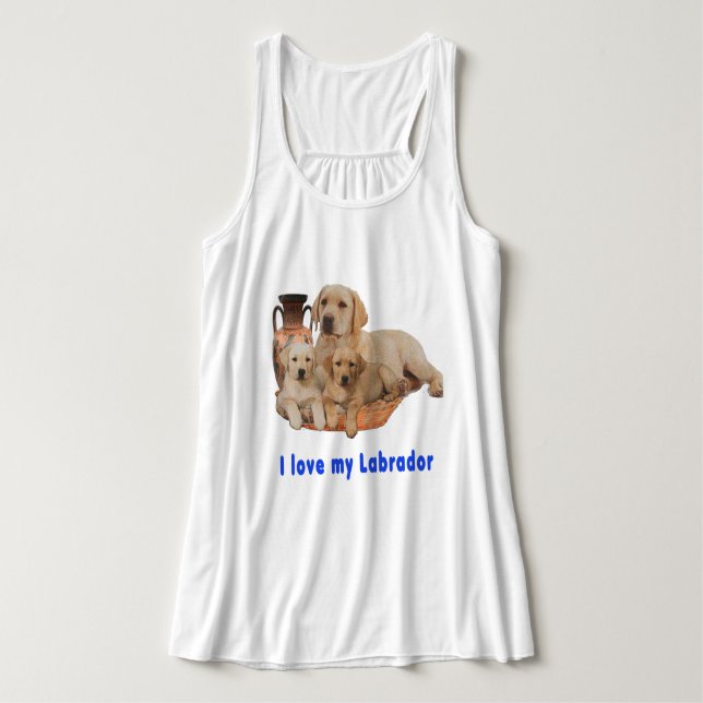 Regata Eu adoro as minhas t-shirts do Labrador (Frente do Design)