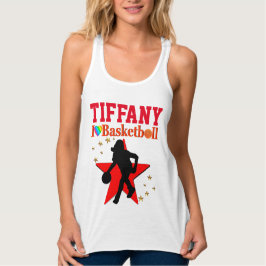 REGATA EU ADORO BASQUETEBOL VERMELHO PERSONALIZADO TANK T