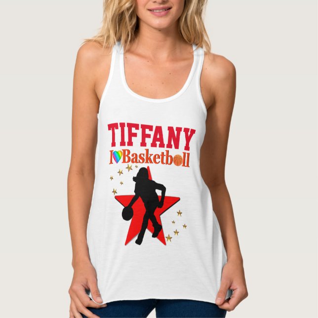 REGATA EU ADORO BASQUETEBOL VERMELHO PERSONALIZADO TANK T (Frente)