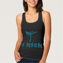 Eu chuto Turquoise Glitter Sparkles Kickboxe