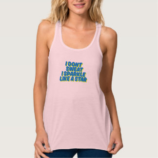 Regata Eu não suo Eu brilho como um tanque rosa estrelado