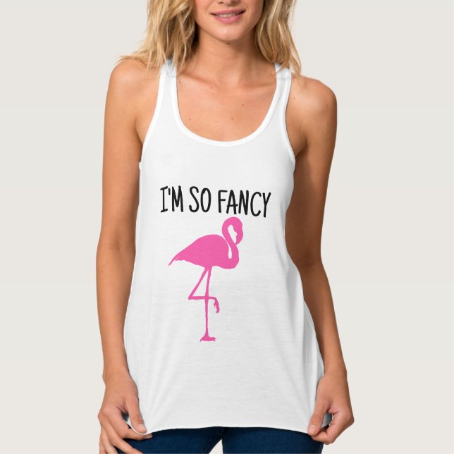 Regata Eu sou tão RICO, SENHORAS FLAMINGO T-Shirts Tank t (Frente)