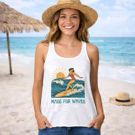 Regata Feita Para Ondas | Pin-Up de Garota de Surfe Retro