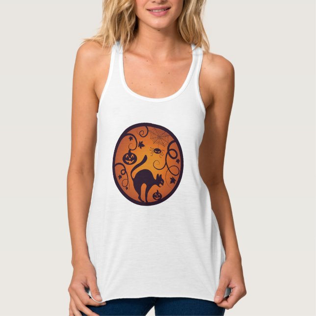 Regata Feliz lanterna do Halloween aranhas e morcegos neg (Frente)