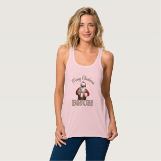 Regata Feliz Natal BRUH design T-Shirt Engraçado