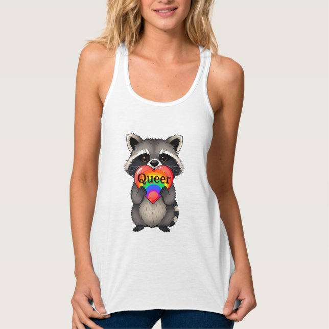 Regata Fila | Raccoon com Rainbow Heart (Frente)