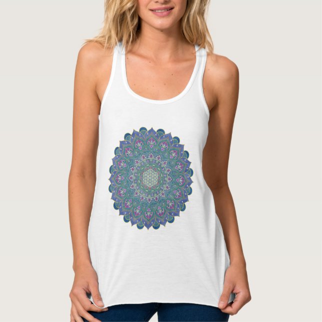 Regata Flor da Vida - Mandala Estilo Índia 1 (Frente)