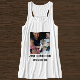 Regata Foto de Gato Preto e Branco Personalizada para Mãe