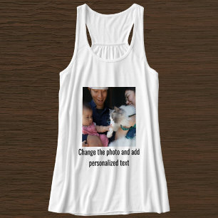 Regata Foto de Gato Preto e Branco Personalizada para Mãe