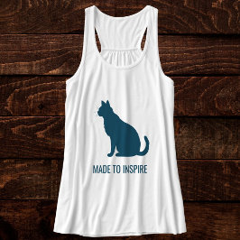 Regata Foto Personalizada de Gato Azul Branco Mãe Família
