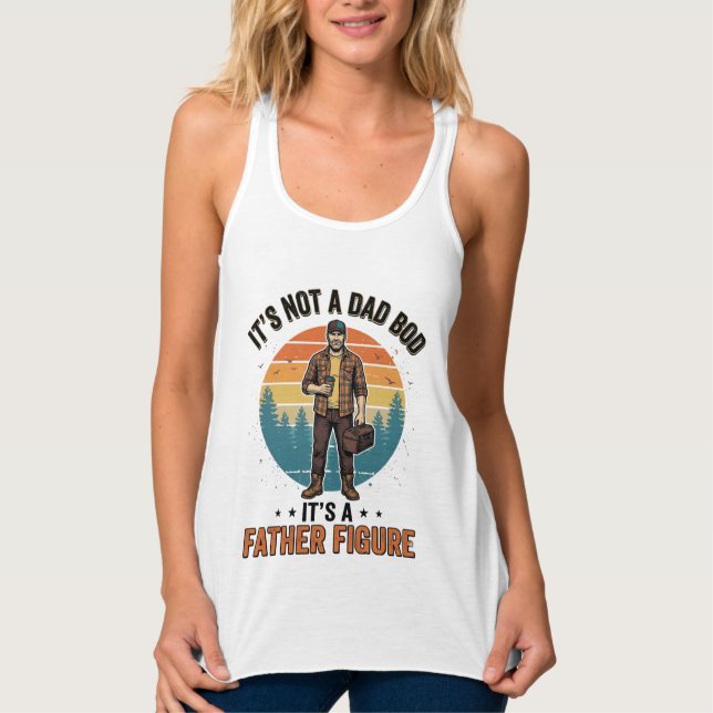 Regata Funny Father Figure Vintage Dad Humor Shirt Design (Frente)