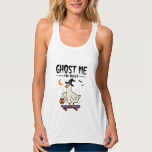 Regata Ganso de Halloween de skate fantasma estou ocupado
