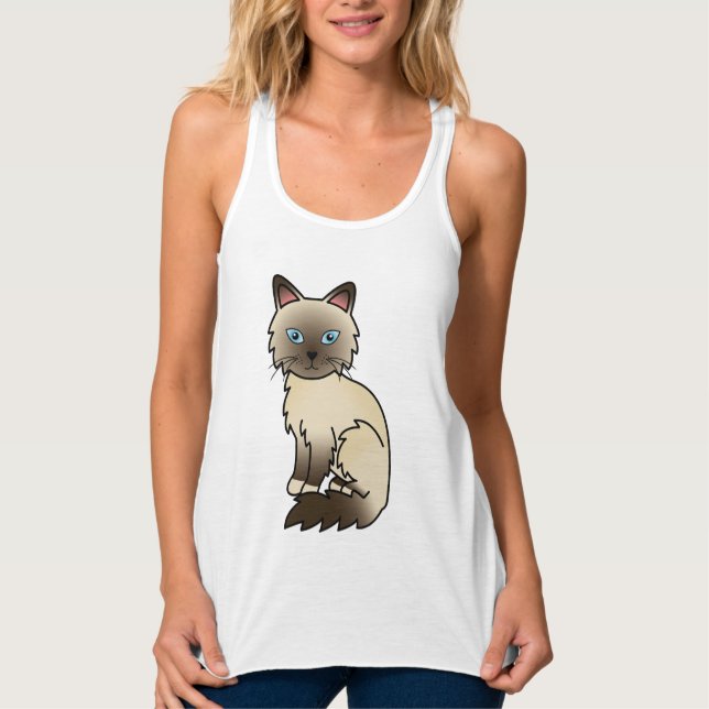 Regata Gato de desenho animado fofo da raça Birman / Ragd (Frente)